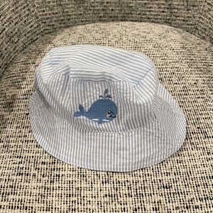 NWT Seersucker Smocked Whale Bucket Hat - Sizing is 12-24 months